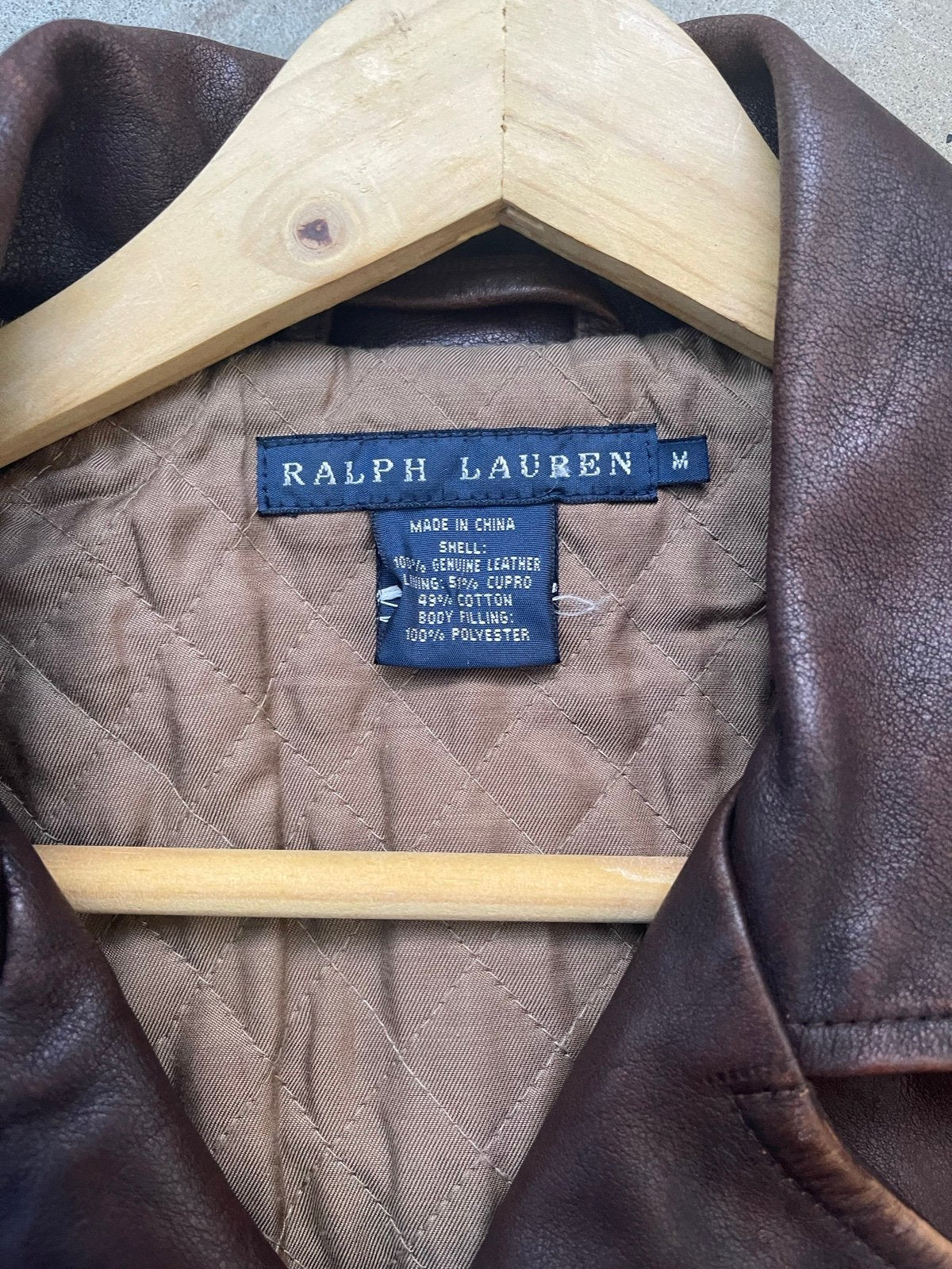 Ralph Lauren 40s 50s Leather Jacket Patina Biker Moto Distressed Motorcycle M