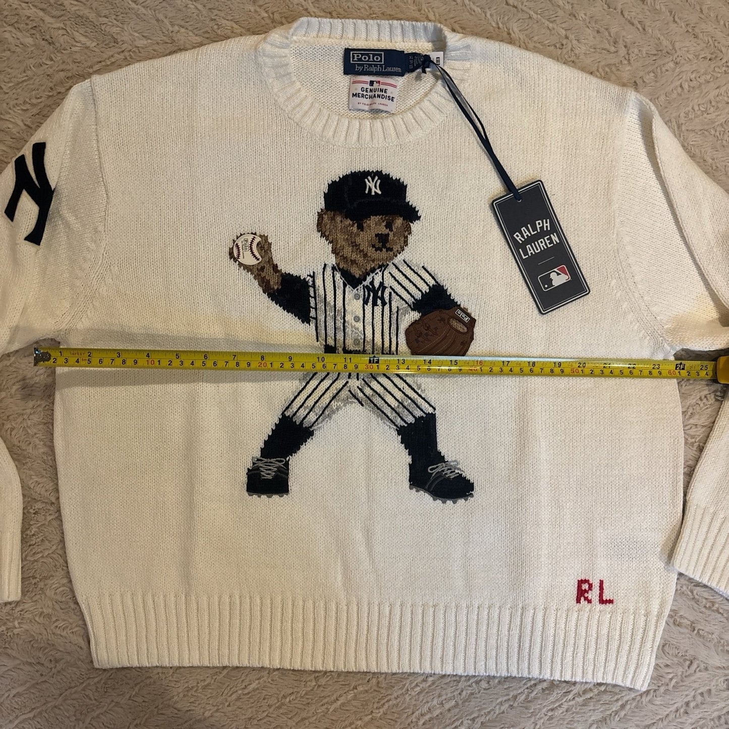 NWT Polo Ralph Lauren Yankees bear sweater jumper XL
