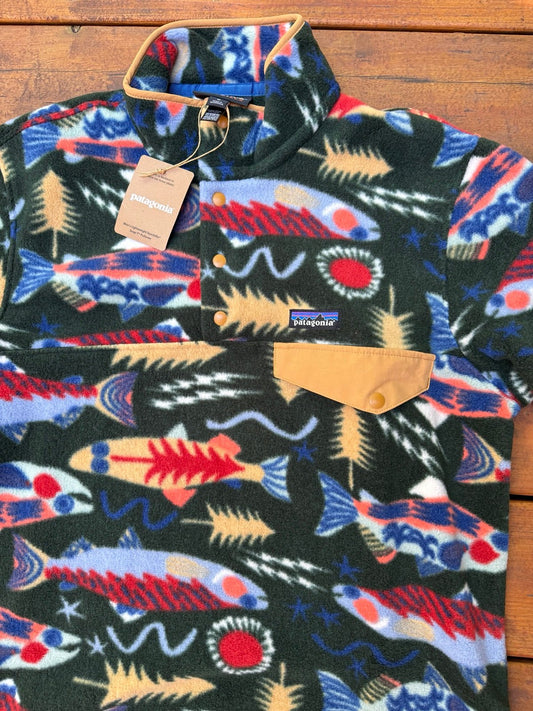 Patagonia Synchilla Snap T Pullover Salmon Energy RARE