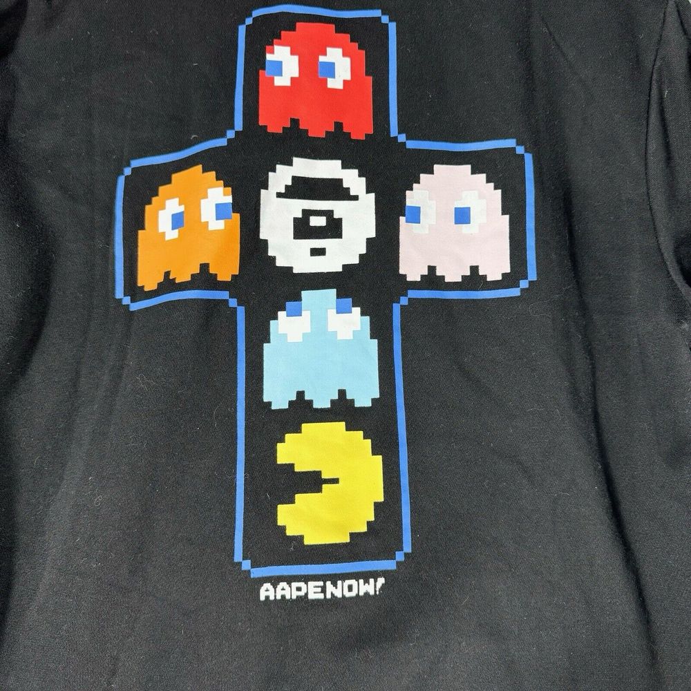 BAPE A Bathing Ape Hoodie Men Large Pacman Optic Gaming Sweatshirt