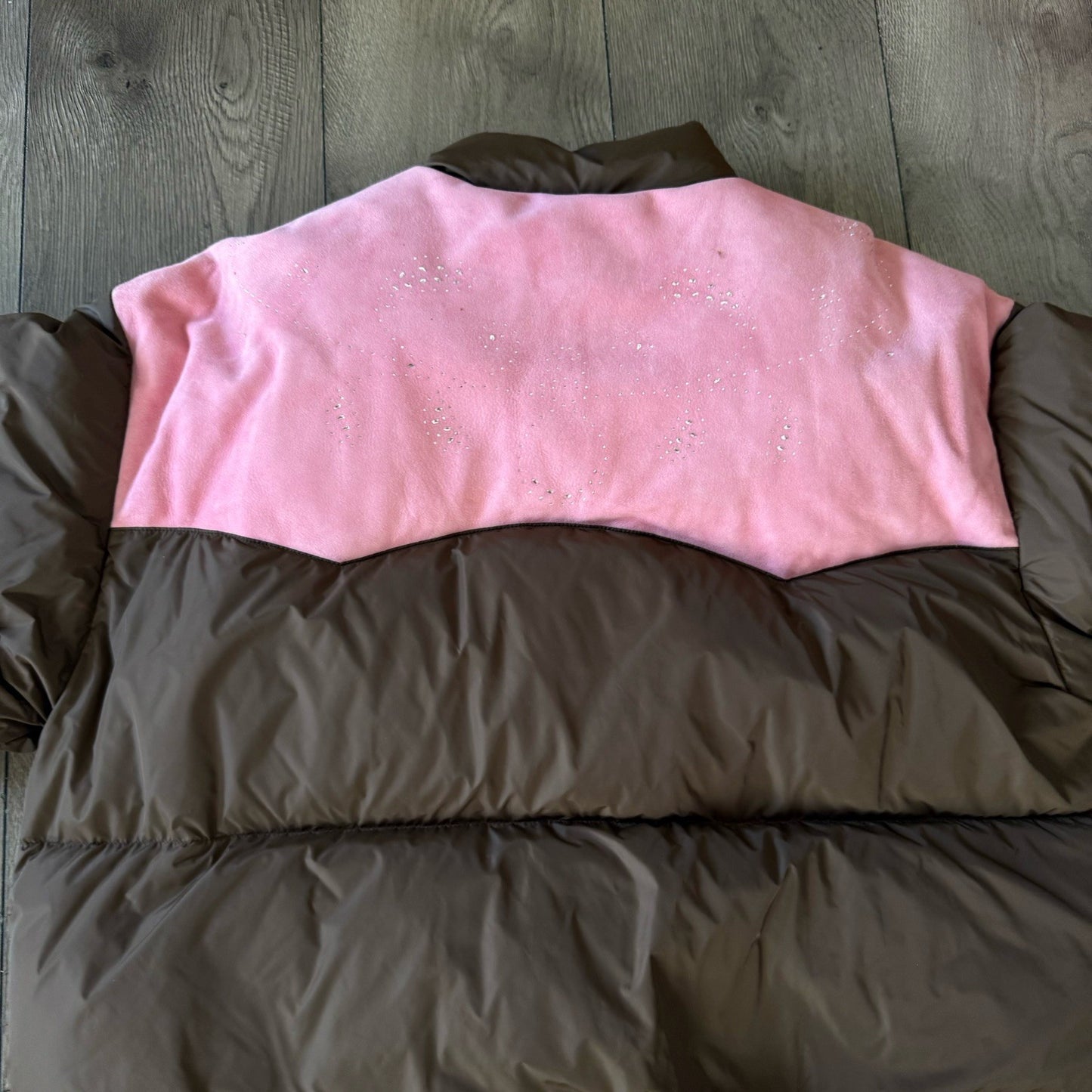 Golf Wang Duck Down Puffer Tyler The Creator Brown Pink Jacket  - Size XL