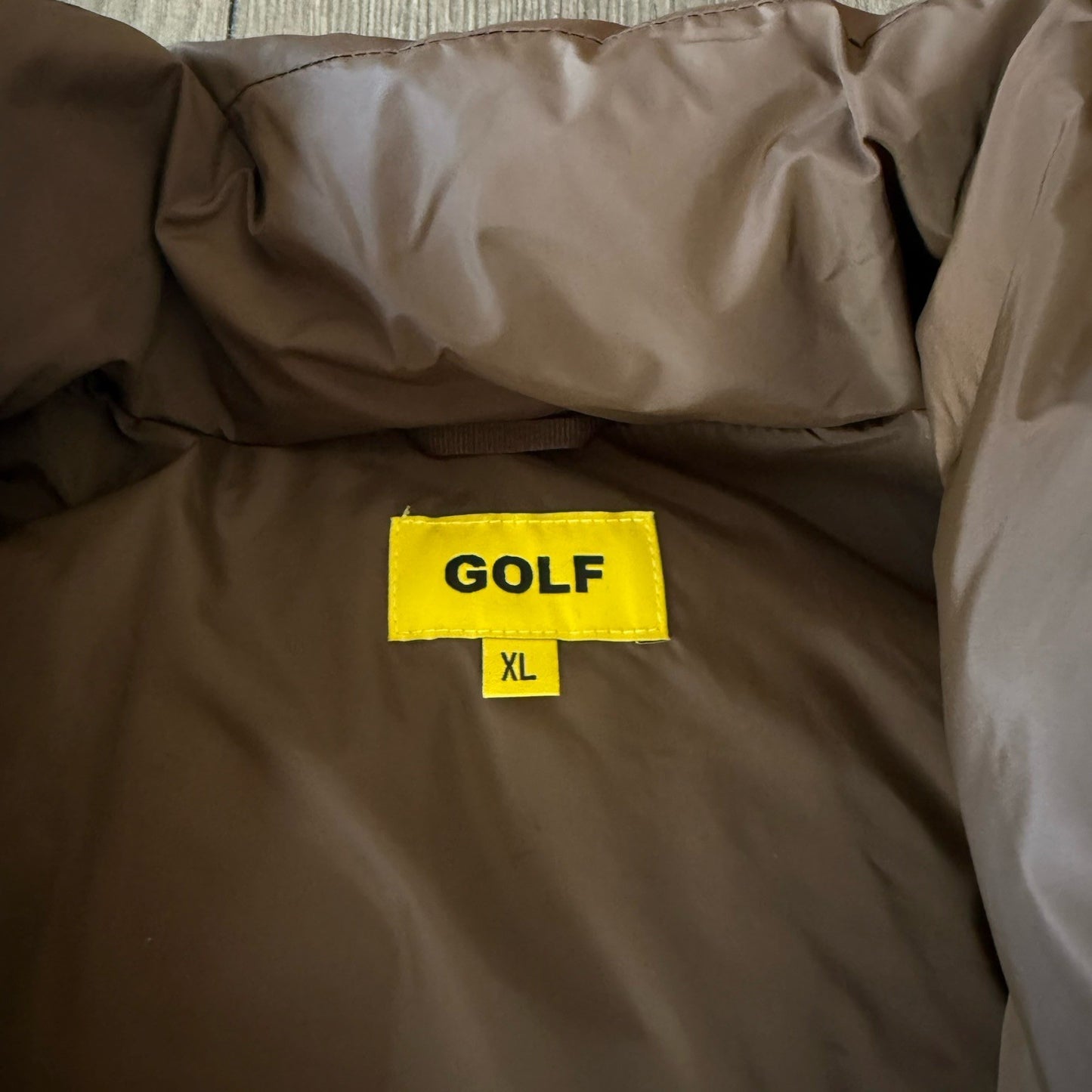 Golf Wang Duck Down Puffer Tyler The Creator Brown Pink Jacket  - Size XL