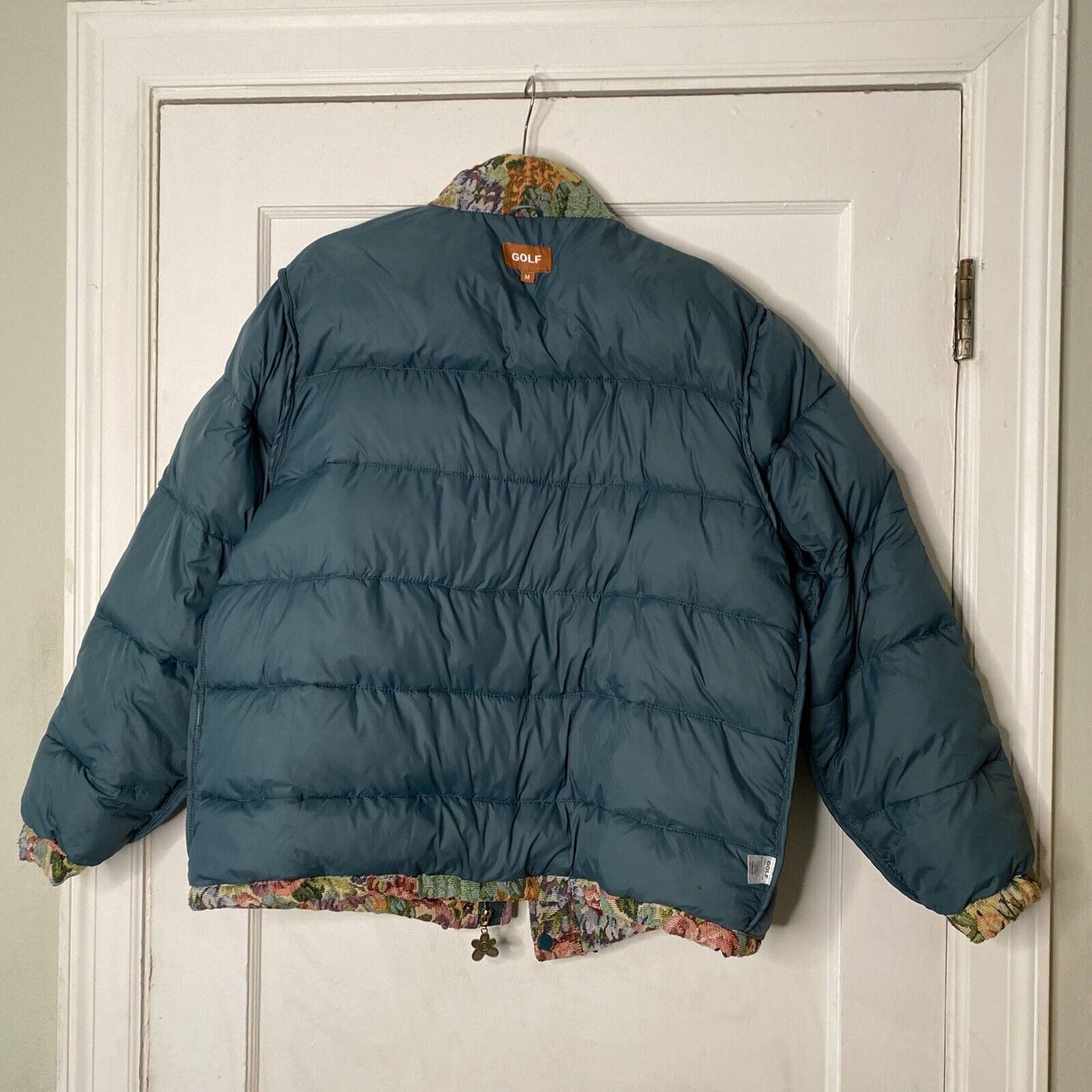 Golf Wang Garden Puffer Jacket Medium Floral Rose Pink Tyler The Creator EUC