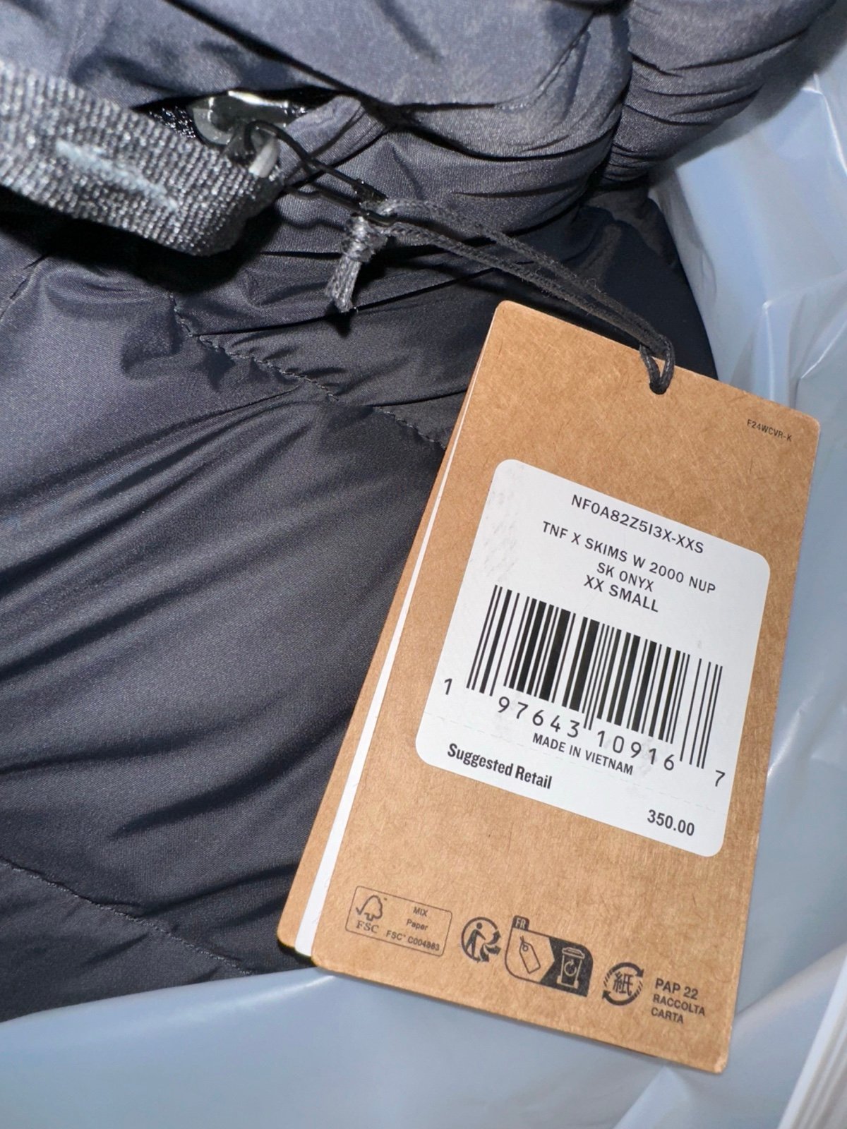 Skims x The North Face Retro2000  Nuptse Jacket Coat XXS