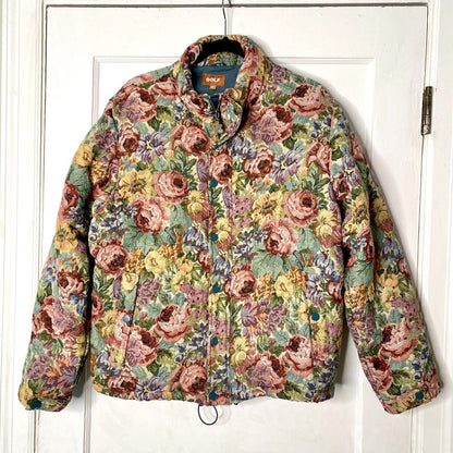 Golf Wang Garden Puffer Jacket Medium Floral Rose Pink Tyler The Creator EUC