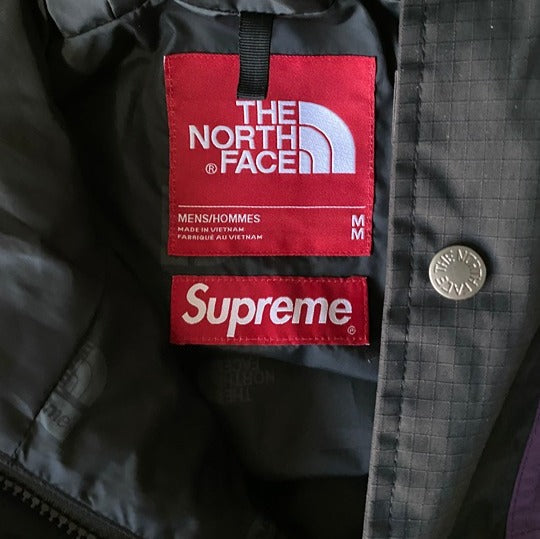 north face Supreme Yellow and purple patchwork GORE-TEX hooded jacket