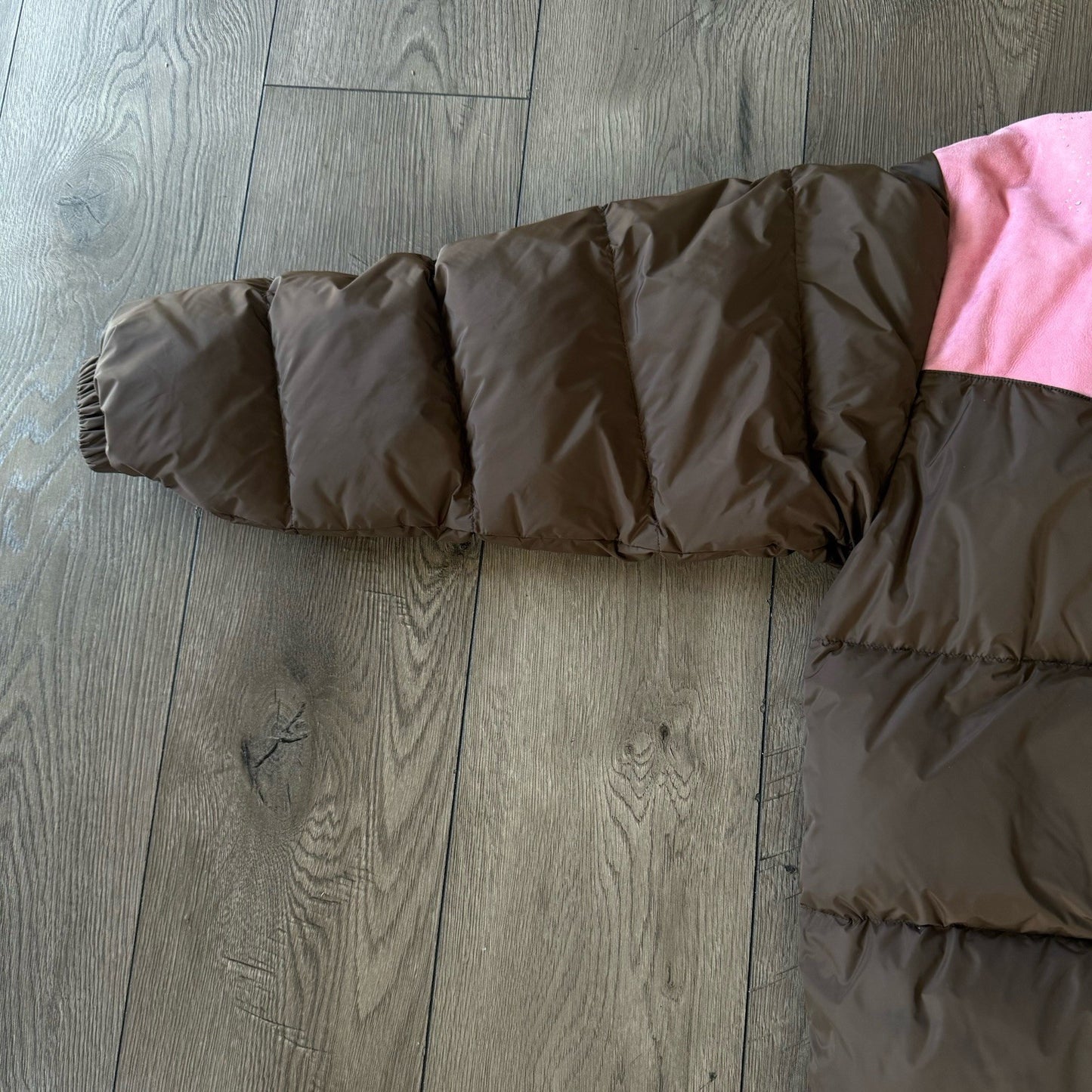 Golf Wang Duck Down Puffer Tyler The Creator Brown Pink Jacket  - Size XL