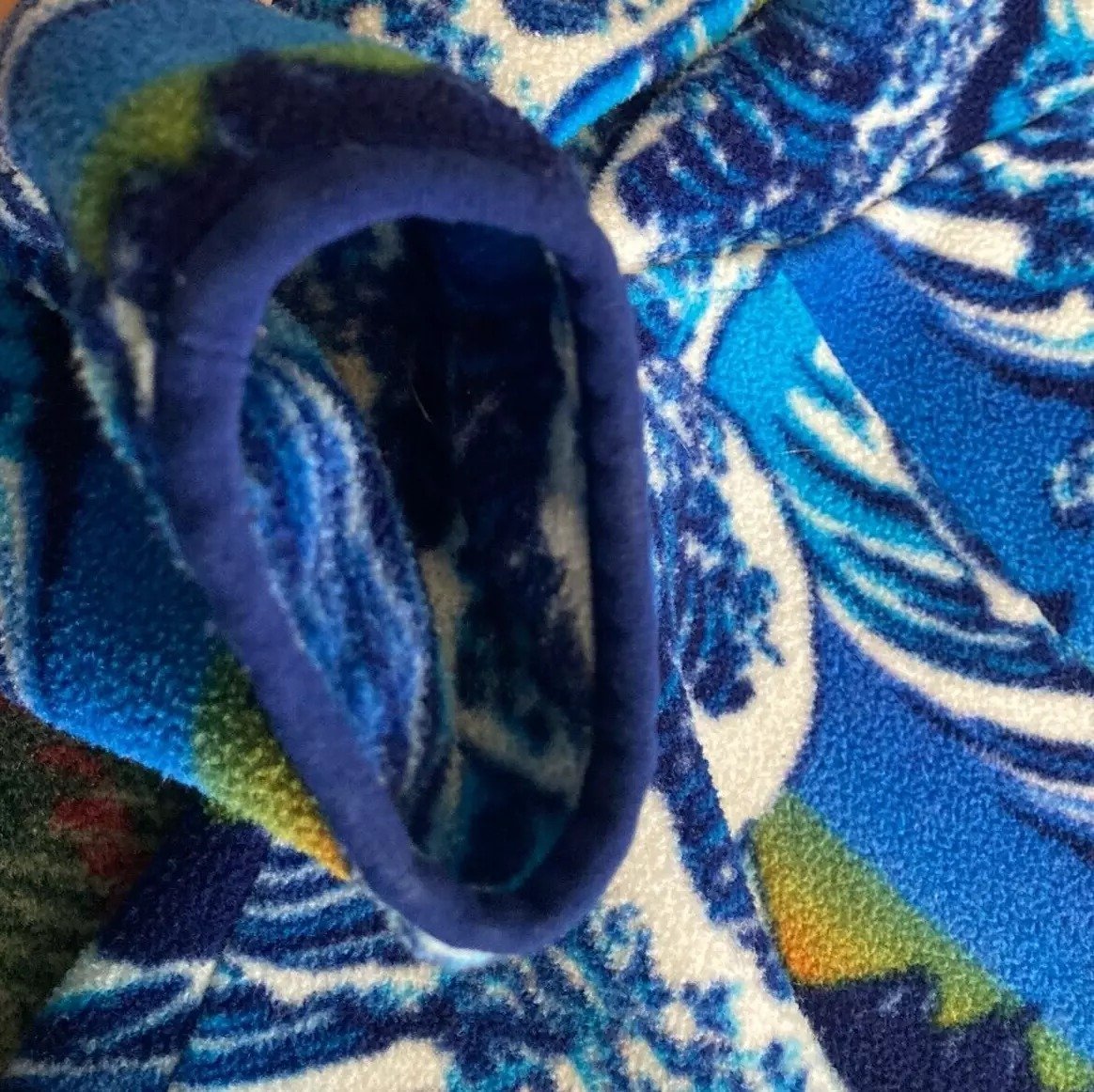 Patagonia Synchilla Medium Snap T Hokusai Pattern Wave Fleece Jacket