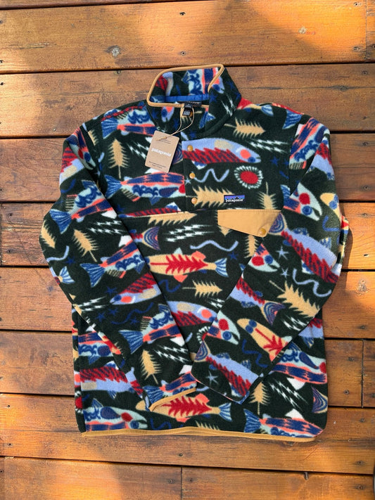 Patagonia Synchilla Snap T Pullover Salmon Energy RARE