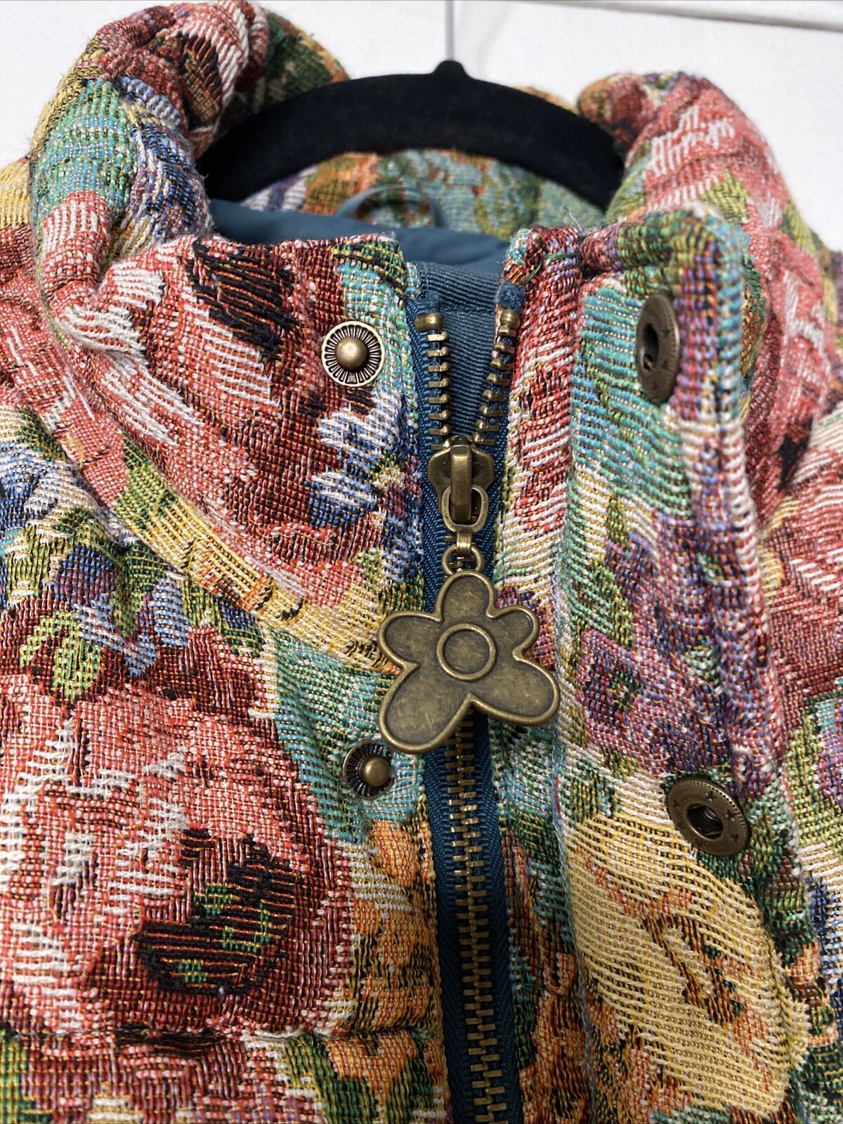 Golf Wang Garden Puffer Jacket Medium Floral Rose Pink Tyler The Creator EUC