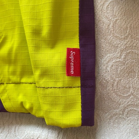 north face Supreme Yellow and purple patchwork GORE-TEX hooded jacket