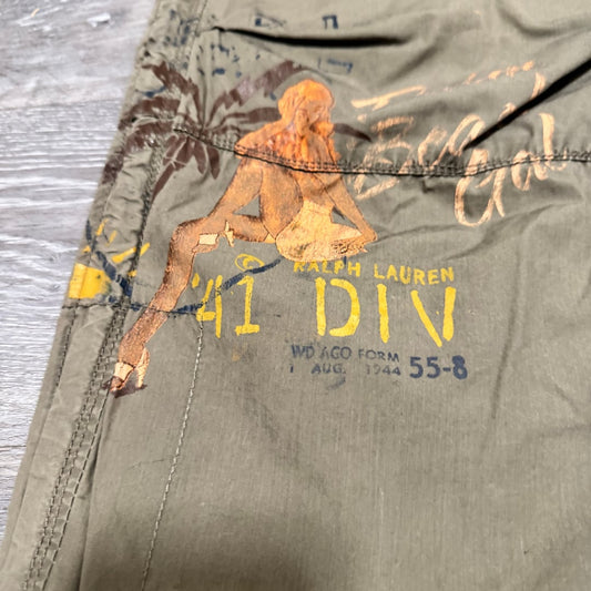 Polo Ralph Lauren Military Cargo Pants 36/32 Army Patch Utility Paratrooper RAR