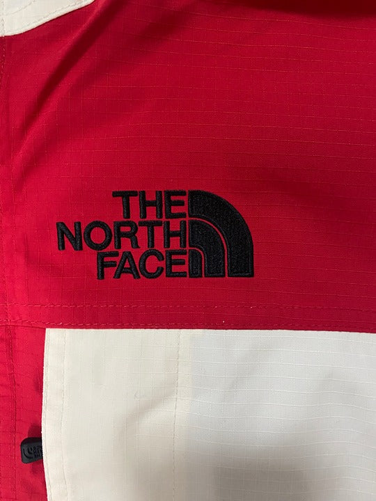 The North Face Supreme Red and white Goretex hooded waterproof jacket
