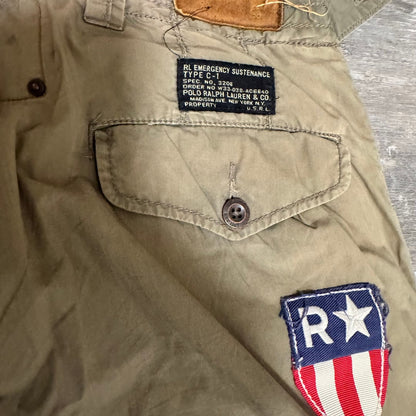 Polo Ralph Lauren Military Cargo Pants 36/32 Army Patch Utility Paratrooper RAR