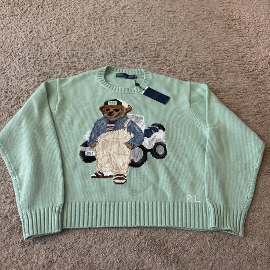 Women’s Polo Ralph Lauren Preppy Polo Bear Crewneck Knit Sweater