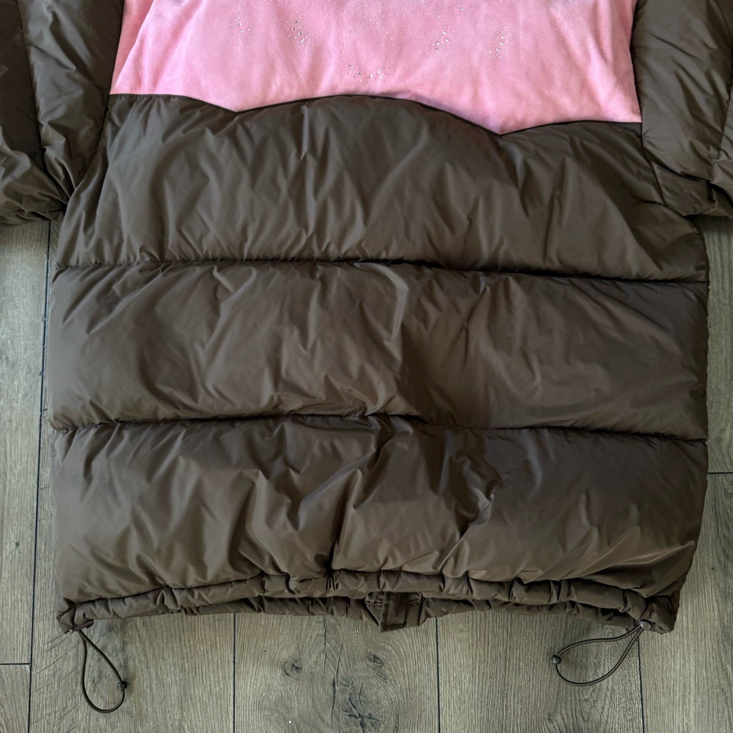 Golf Wang Duck Down Puffer Tyler The Creator Brown Pink Jacket  - Size XL