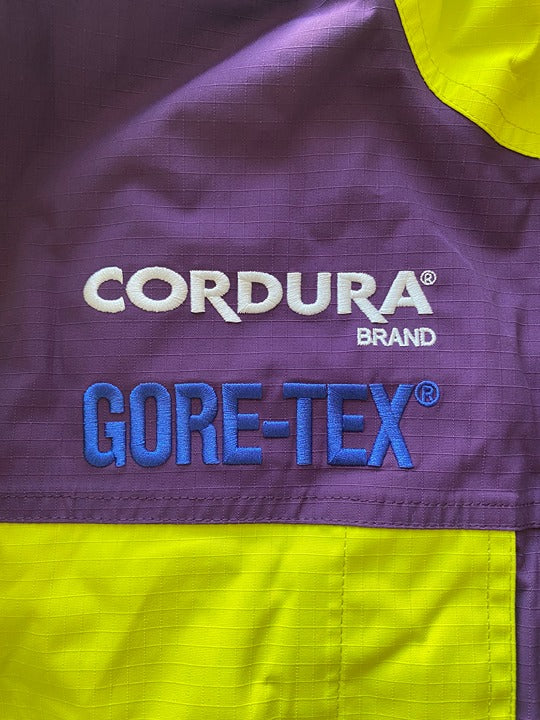north face Supreme Yellow and purple patchwork GORE-TEX hooded jacket