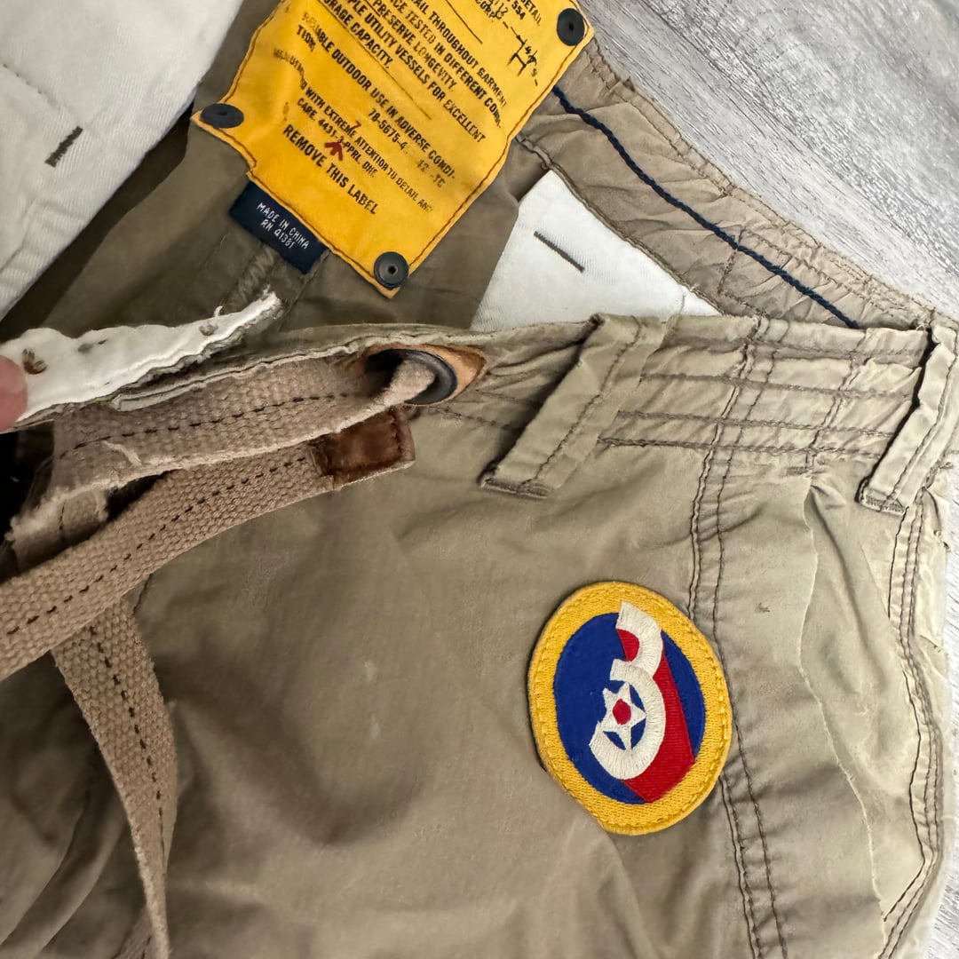 Polo Ralph Lauren Military Cargo Pants 36/32 Army Patch Utility Paratrooper RAR