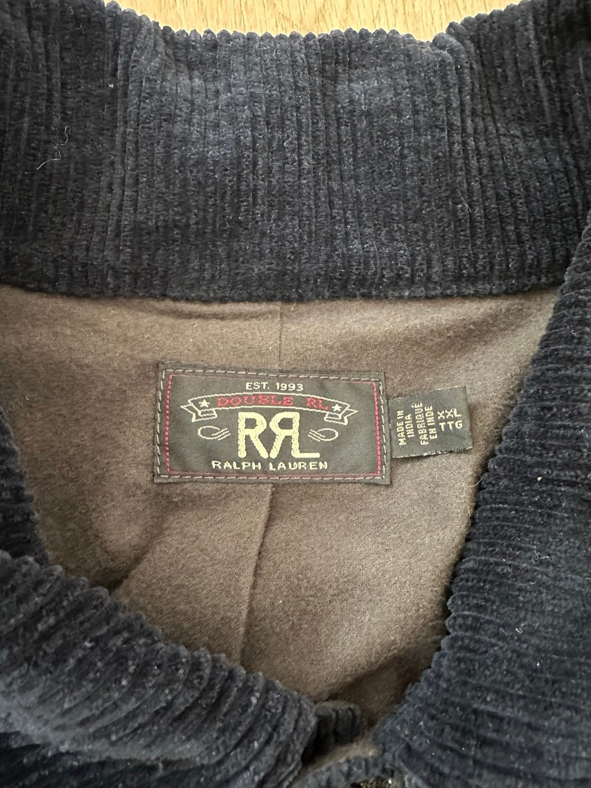 RRL Ralph Lauren Corduroy Leather Jacket. Men's XXL.