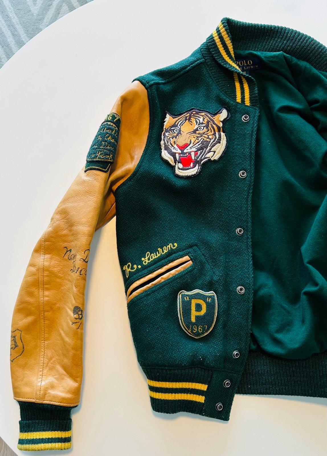 Rare Polo Ralph Lauren Signature Tigers Varsity Bomber