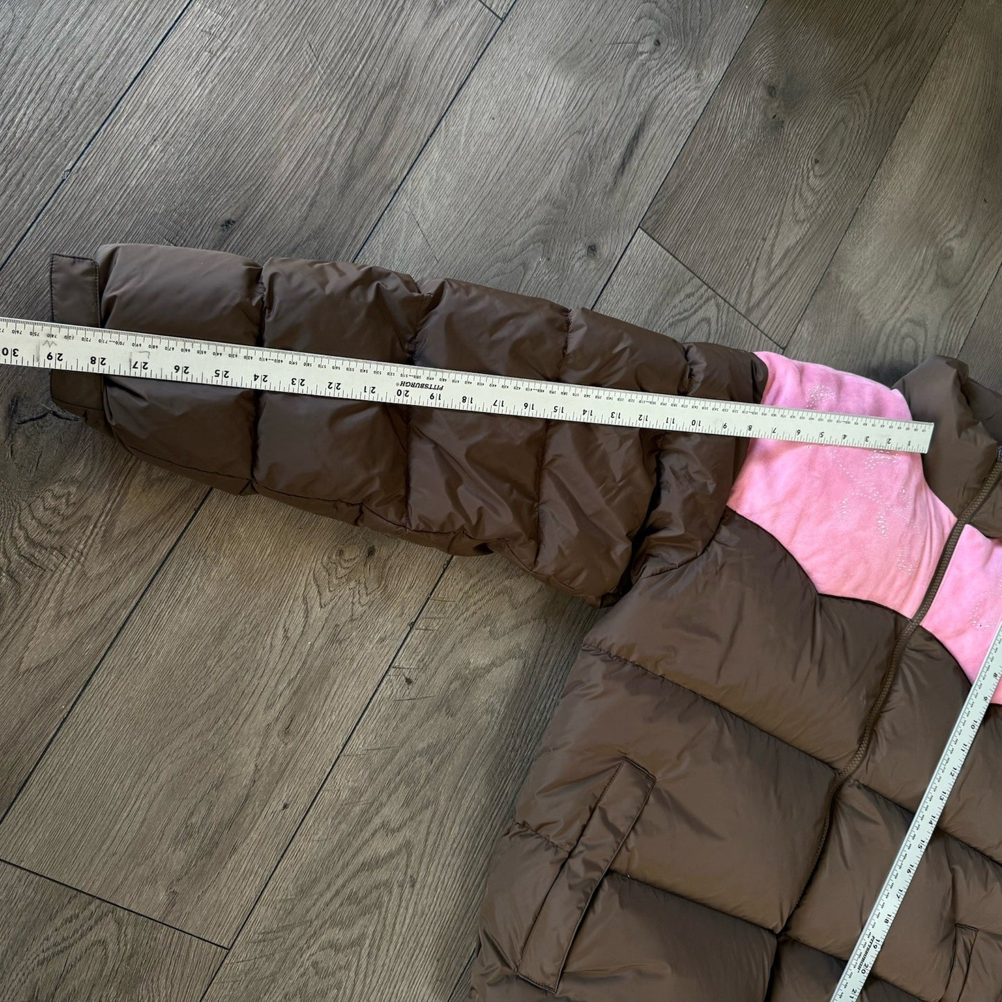 Golf Wang Duck Down Puffer Tyler The Creator Brown Pink Jacket  - Size XL