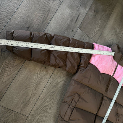 Golf Wang Duck Down Puffer Tyler The Creator Brown Pink Jacket  - Size XL