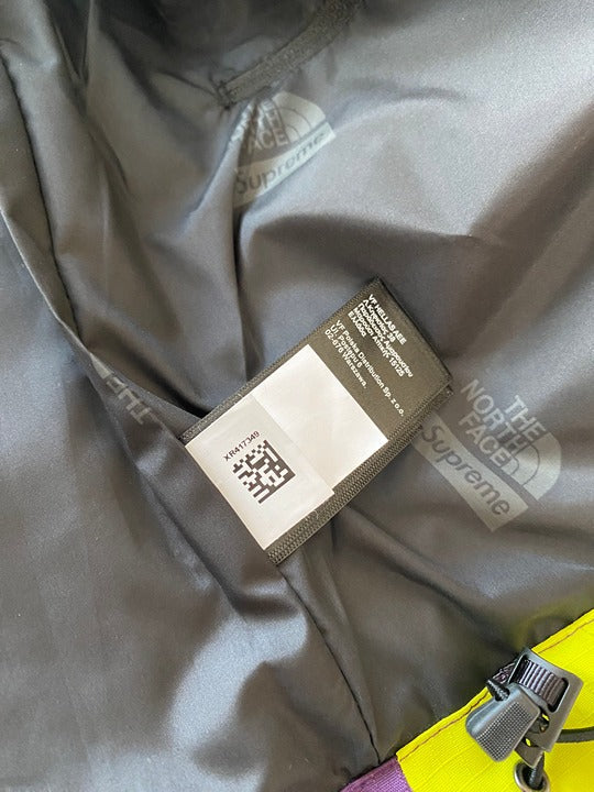 north face Supreme Yellow and purple patchwork GORE-TEX hooded jacket