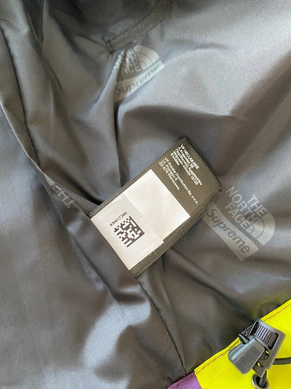 north face Supreme Yellow and purple patchwork GORE-TEX hooded jacket