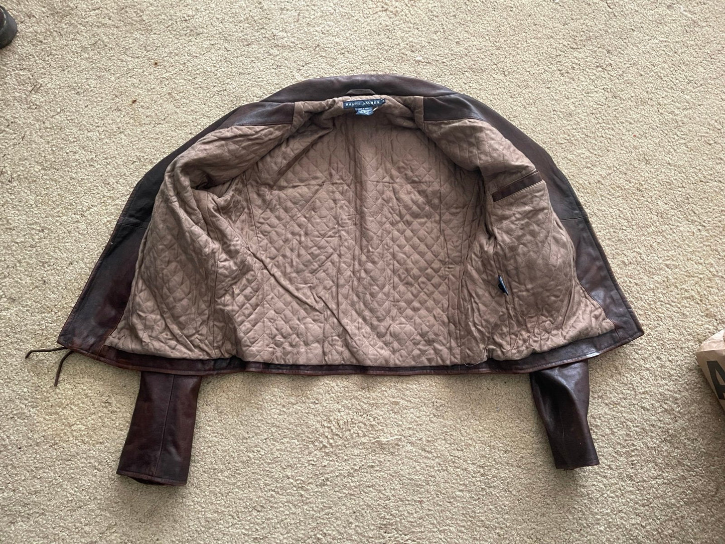 Ralph Lauren 40s 50s Leather Jacket Patina Biker Moto Distressed Motorcycle M