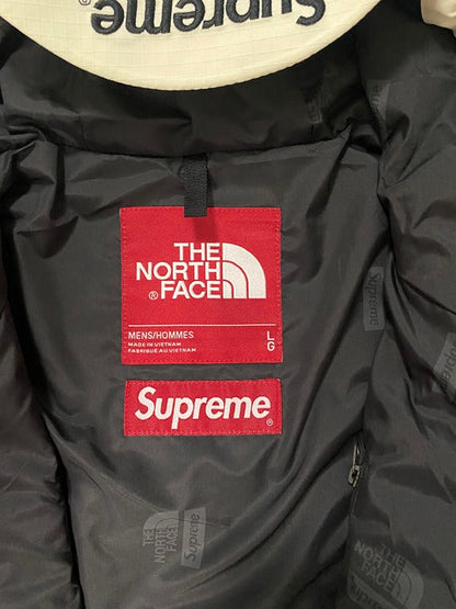 The North Face Supreme Red and white Goretex hooded waterproof jacket