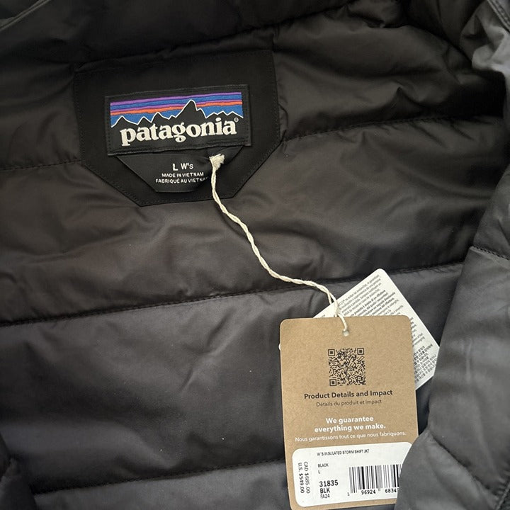 Patagonia Insulated Storm Shift Jacket Women’s Large FA24 31835 Black - NEW NWT