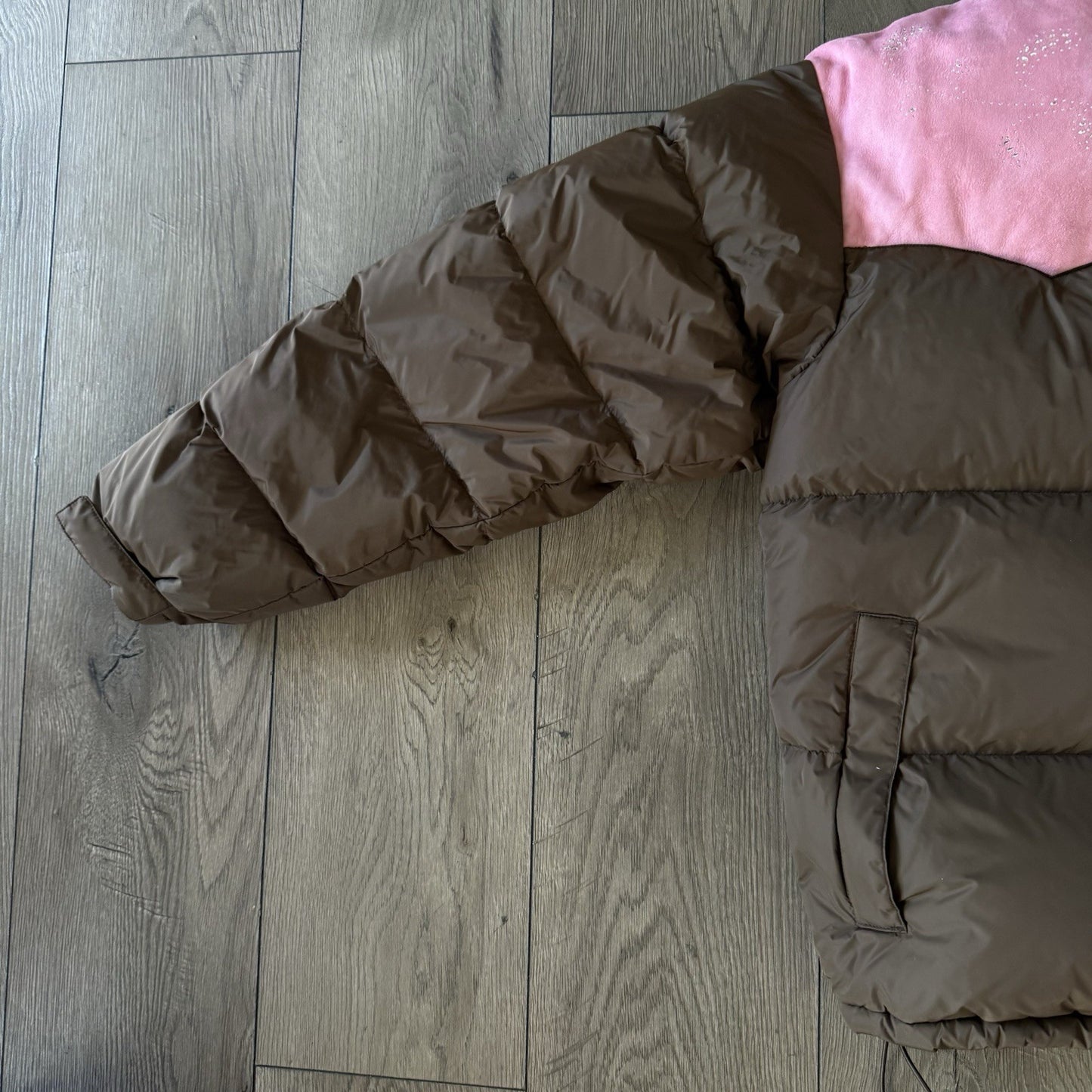 Golf Wang Duck Down Puffer Tyler The Creator Brown Pink Jacket  - Size XL