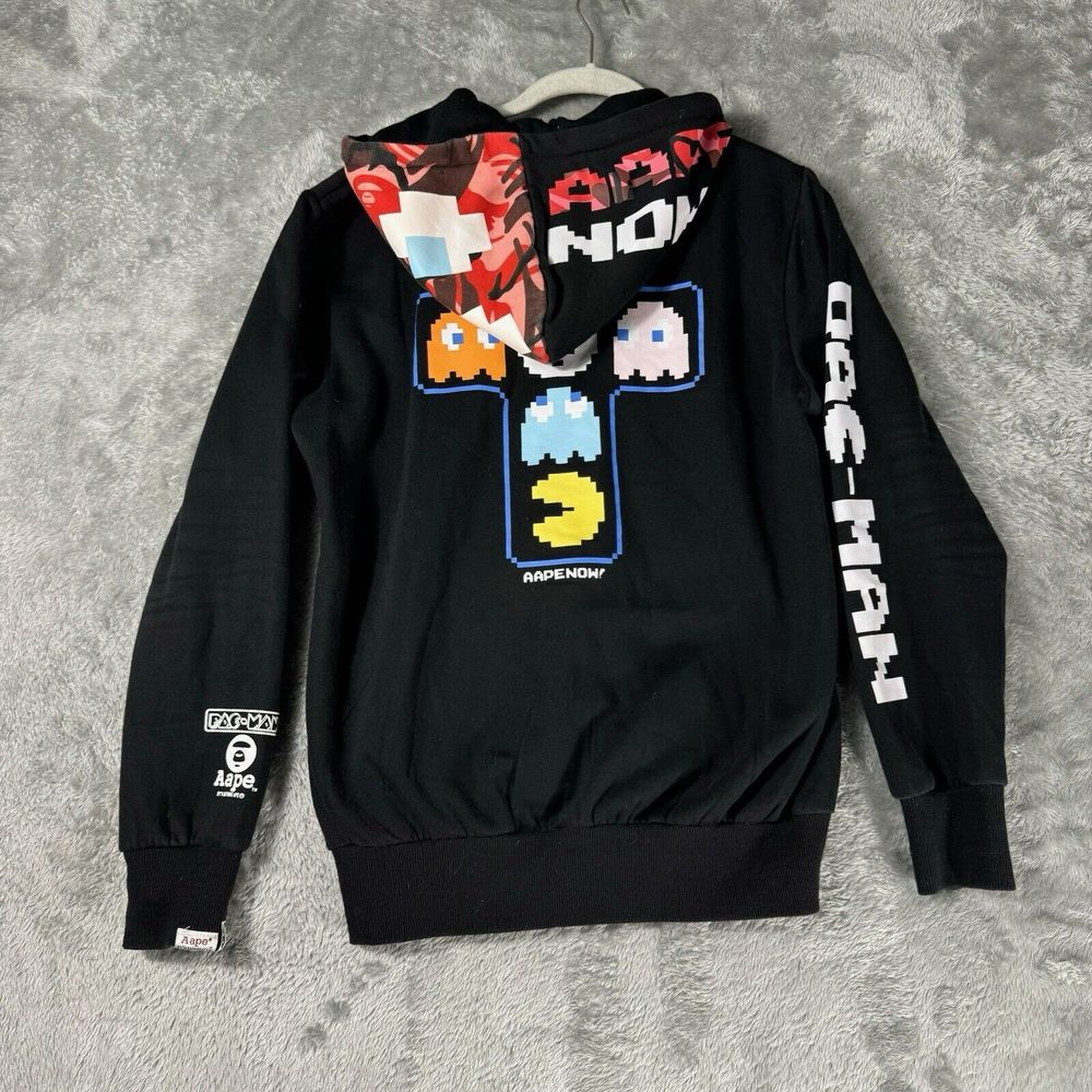 BAPE A Bathing Ape Hoodie Men Large Pacman Optic Gaming Sweatshirt