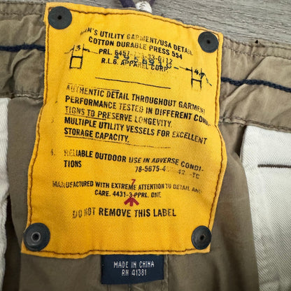 Polo Ralph Lauren Military Cargo Pants 36/32 Army Patch Utility Paratrooper RAR