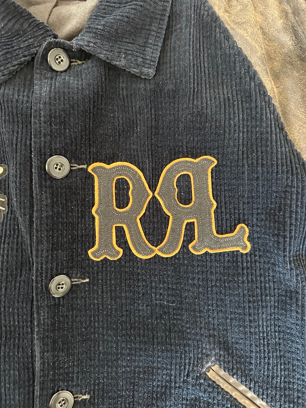 RRL Ralph Lauren Corduroy Leather Jacket. Men's XXL.